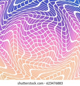 Abstract gradient vector background with swirled mesh.