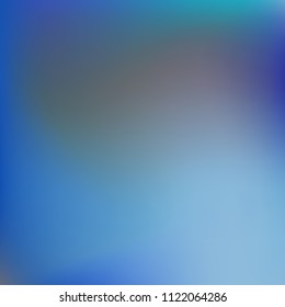 Abstract gradient vector. Blue gradient blurred abstract background. Multicolor blurry blend. Holographic illustration. Smooth texture. Beautiful natural light vector. Soft blue, green, bright mesh.