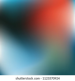 Abstract gradient vector. Blue gradient blurred abstract background. Multicolor blurry blend. Holographic illustration. Smooth texture. Beautiful natural light vector. Soft blue, green, bright mesh.