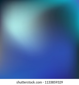 Abstract gradient vector. Blue gradient blurred abstract background. Multicolor blurry blend. Holographic illustration. Smooth texture. Beautiful natural light vector. Soft blue, green, bright mesh.