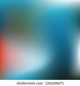 Abstract gradient vector. Blue gradient blurred abstract background. Multicolor blurry blend. Holographic illustration. Smooth texture. Beautiful natural light vector. Soft blue, green, bright mesh.