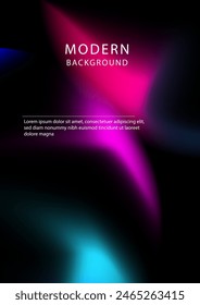 Abstract gradient vector colorful fluid effect poster template