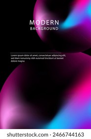 Abstract gradient vector colorful fluid effect poster template