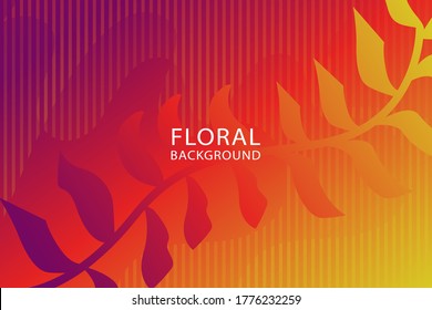Abstract Gradient Vector leaves blurred background