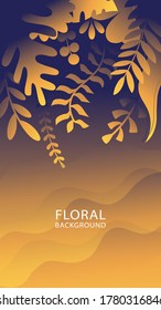 Abstract Gradient Vector leaves blurred background