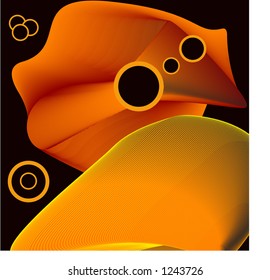 abstract gradient vector series orange with circles