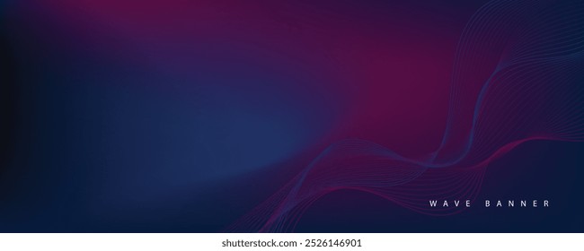 Abstract gradient vector wave background. 
