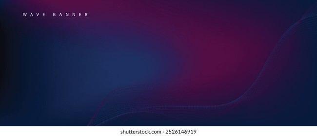 Abstract gradient vector wave background. 