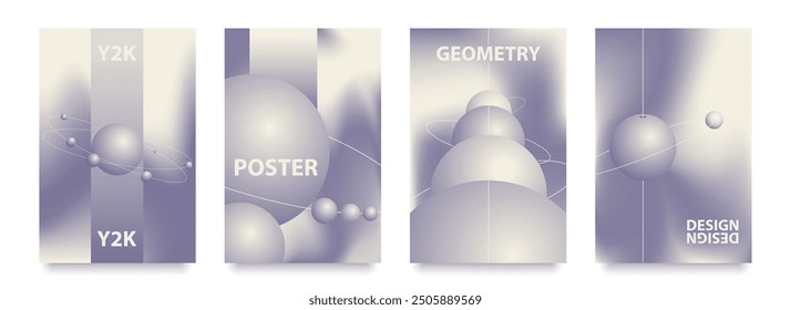 Abstract gradient vertical background vector set. Minimalist style cover template, geometric banner. Design for social media, cover, poster, flyer with copy space.