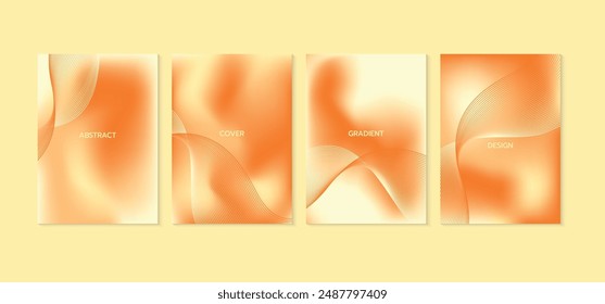 Abstract gradient vibrant colors background vector illustration template design set for social media, poster, covers, flyers, presentations.