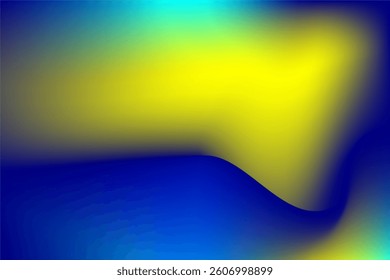 Abstract Gradient of Vibrant Yellow and Deep Blue Hues in Artistic Focus