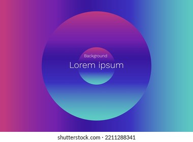 Abstract gradient with violet, pink, blue spheres. Vector template.