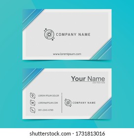 Abstract gradient visit card or business card template