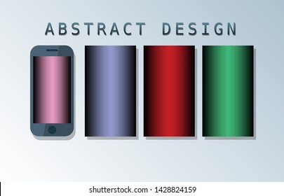Abstract gradient wallpaper set with different colors for mobile phones
