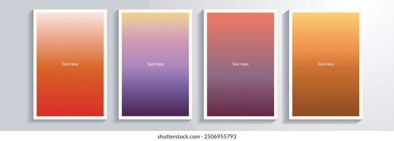 Abstract gradient warm tones background. blurred background, sky color. Vector templates design.