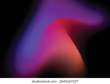Abstract Gradient Wave Background in Pink, Purple, and Black.