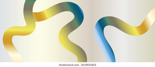 Abstract gradient wave bold line web background. Abstract gradient multicolored wavy stripes background. Gradient colorful curve lines shape backdrop for brochure, cover, poster, banner, web header