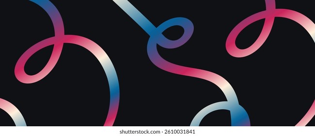 Abstract gradient wave bold line web background. Abstract gradient multicolored wavy stripes background. Gradient colorful curve lines shape backdrop for brochure, cover, poster, banner, web header