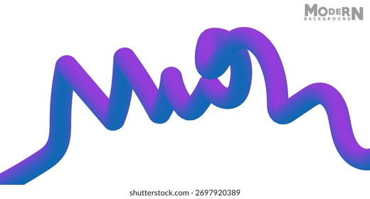 Abstract gradient wave design on white background for modern presentation