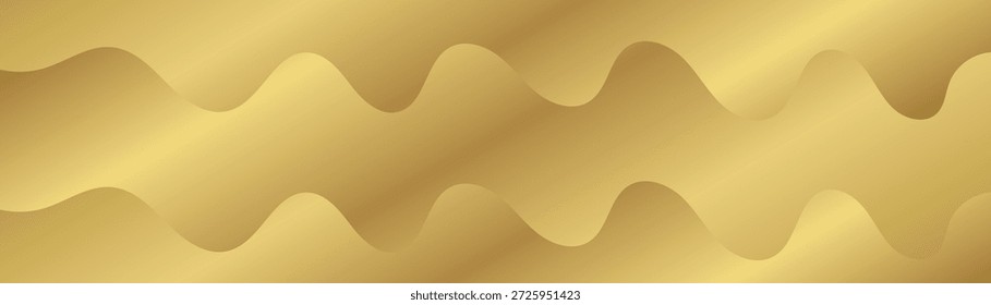 Fundo de ouro de onda de gradiente abstrato