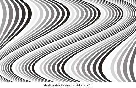 El arte abstracto del patrón de la línea de onda del gradiente se puede utilizar el fondo, el Fondo de pantalla, el paño de la pared.