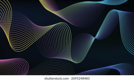 Abstract Gradient Wave Lines Background for Modern Designs and Creative Projects like Presentations and Websites with Smooth Curves and Vibrant Colors to Attract Attention