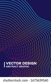 Líneas de onda de gradiente abstracto o volante de sonido, afiche del festival de música, banner o portada de diseño gráfico