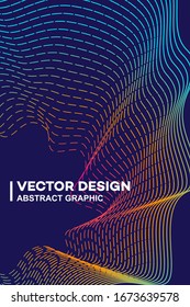 Líneas de onda de gradiente abstracto o volante de sonido, afiche del festival de música, banner o portada de diseño gráfico