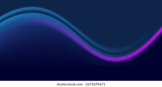 Onda degradada Abstractas con luces de neón sobre un fondo oscuro