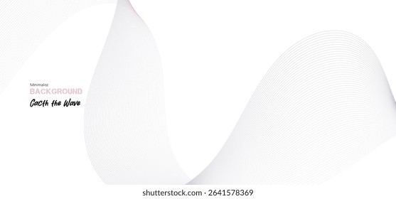 Abstract gradient wave on white background. Minimalist background and design element for pattern, poster and banner