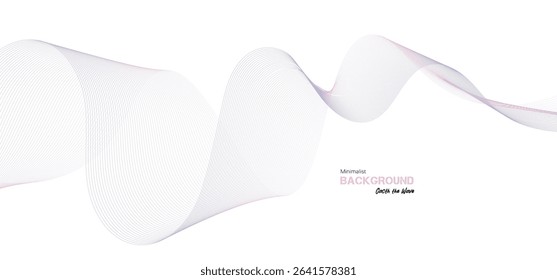 Abstract gradient wave on white background. Minimalist background and design element for pattern, poster and banner