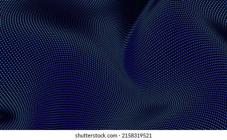Abstract gradient wave of particles. 
