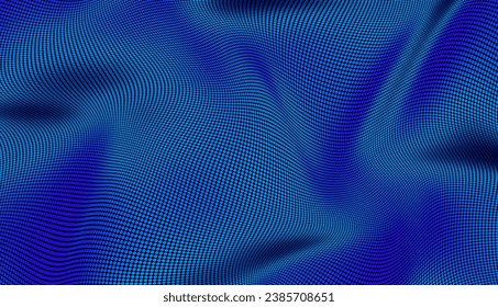 Abstract gradient wave of particles. Big data. Digital background. Futuristic vector illustration.