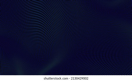 Abstract gradient wave of particles. Digital background. Futuristic vector illustration.