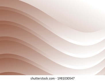Abstract gradient waves background and folds. 3D illustration in gentle pastel colors.