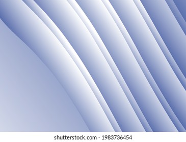 Abstract gradient waves background and folds. 3D illustration in gentle pastel colors.