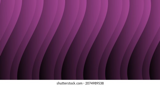 Abstract gradient waves background and folds. 3D illustration in gentle pastel colors.