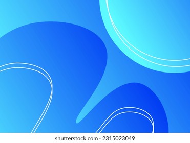 fondo azul de las olas de gradiente abstracto. Vector