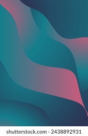 Abstract gradient waves circle background