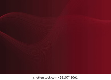 Abstract gradient waves in deep red gradient texture