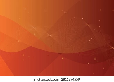 Abstract gradient waves with glowing orange-red and deep red hues