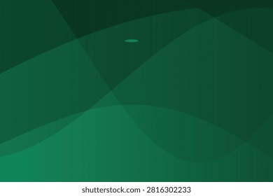 Abstract gradient waves with teal and dark green tones, minimalist light spot