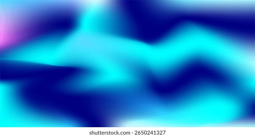 Ondas de gradiente abstratas com tons de azul vibrante e roxo
