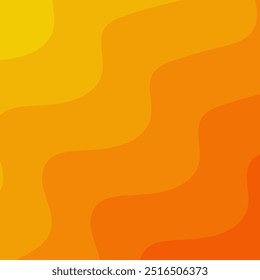 Abstract Gradient Wavy Background in Warm Yellow and Orange Tones