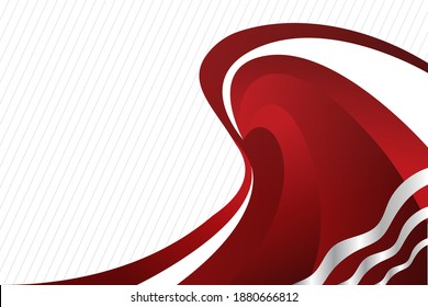 Abstract gradient wavy geometric background modern with color red and white with line gray color Editable - Vector-02