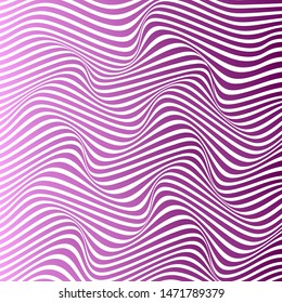 ABSTRACT GRADIENT WAVY LINE. OPTICAL ILLUSION PATTERN BACKGROUND. COVER DESIGN 