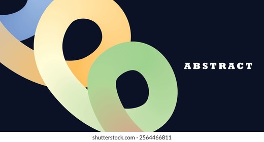 Abstract gradient wavy shapes on white background. Vector spirals blend graphic, dynamic elements. 3D shape design blend fluid liquid paint