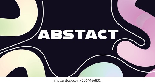 Abstract gradient wavy shapes on white background. Vector spirals blend graphic, dynamic elements. 3D shape design blend fluid liquid paint