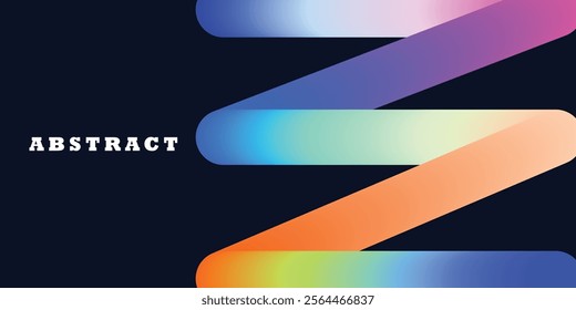 Abstract gradient wavy shapes on white background. Vector spirals blend graphic, dynamic elements. 3D shape design blend fluid liquid paint