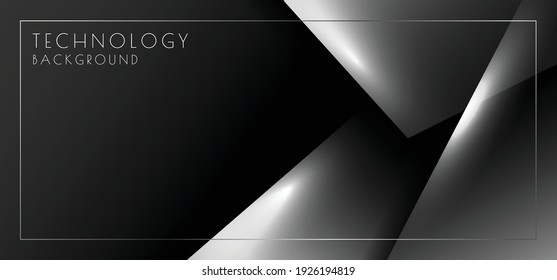 Abstract gradient white and black glossy style template. Overlapping artwork of headline with copy space background. illustration vector